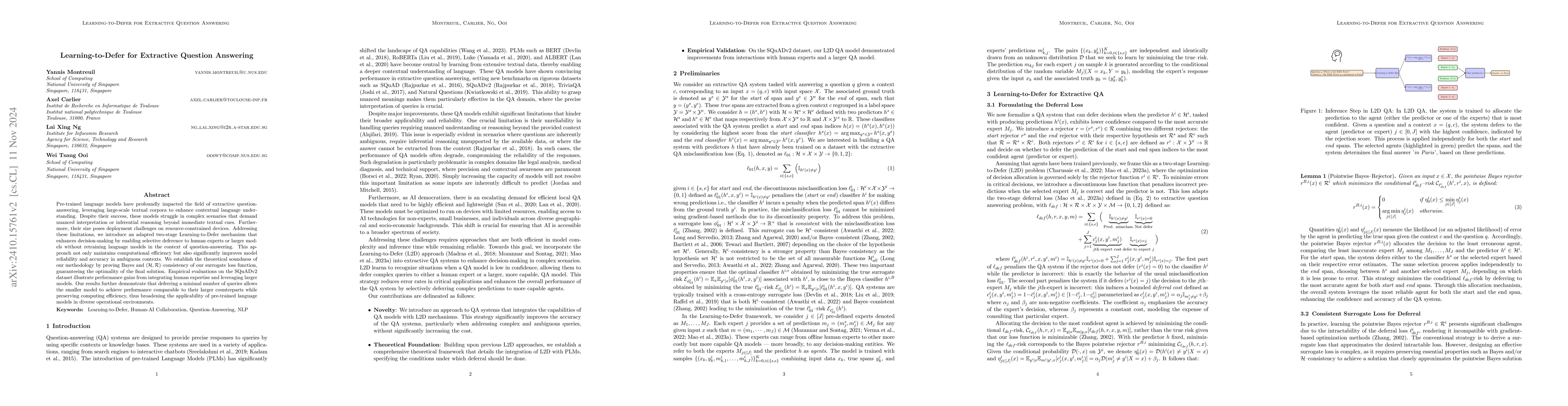 Thumbnail for Learning-to-Defer for Extractive Question Answering