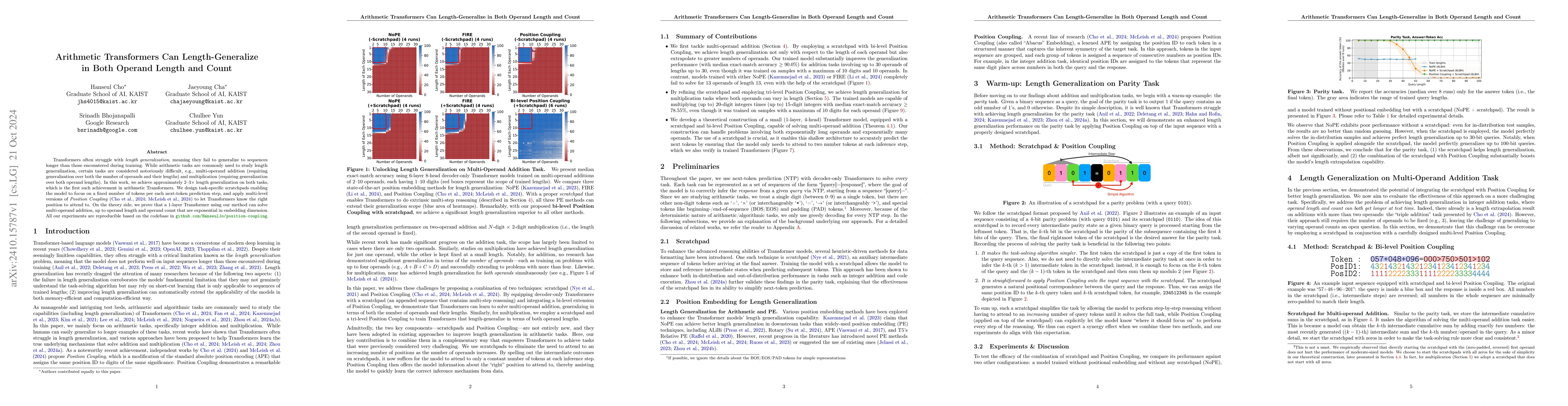 Thumbnail for Arithmetic Transformers Can Length-Generalize in Both Operand Length and
  Count
