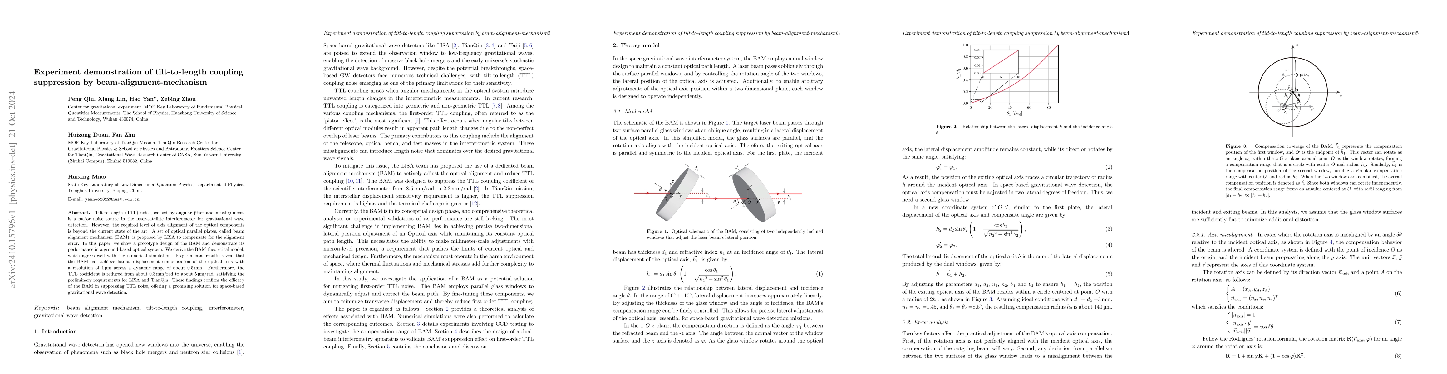 Thumbnail for Experiment demonstration of tilt-to-length coupling suppression by
  beam-alignment-mechanism