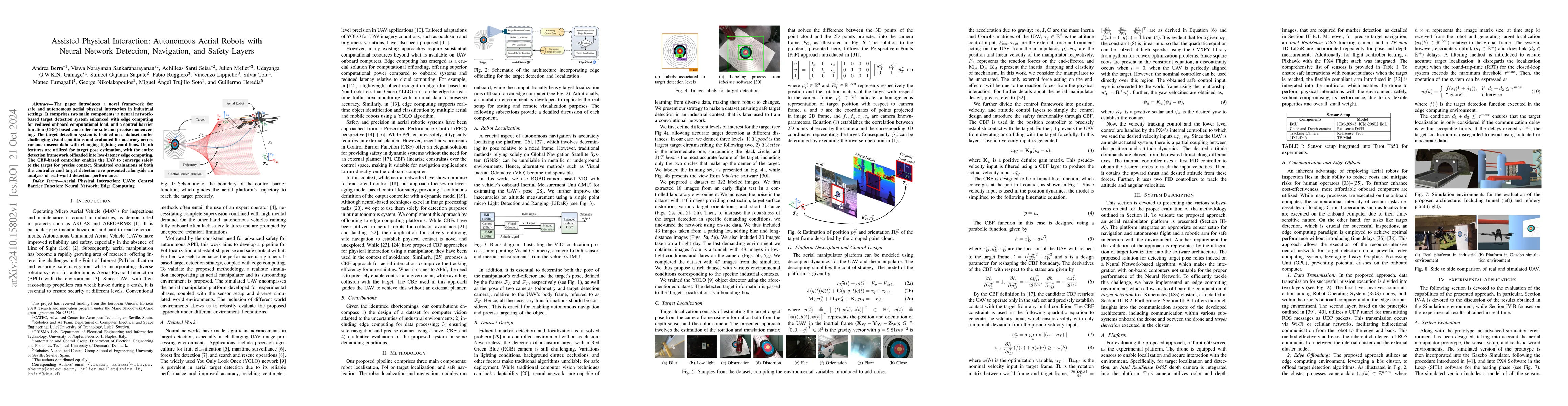 Thumbnail for Assisted Physical Interaction: Autonomous Aerial Robots with Neural
  Network Detection, Navigation, and Safety Layers