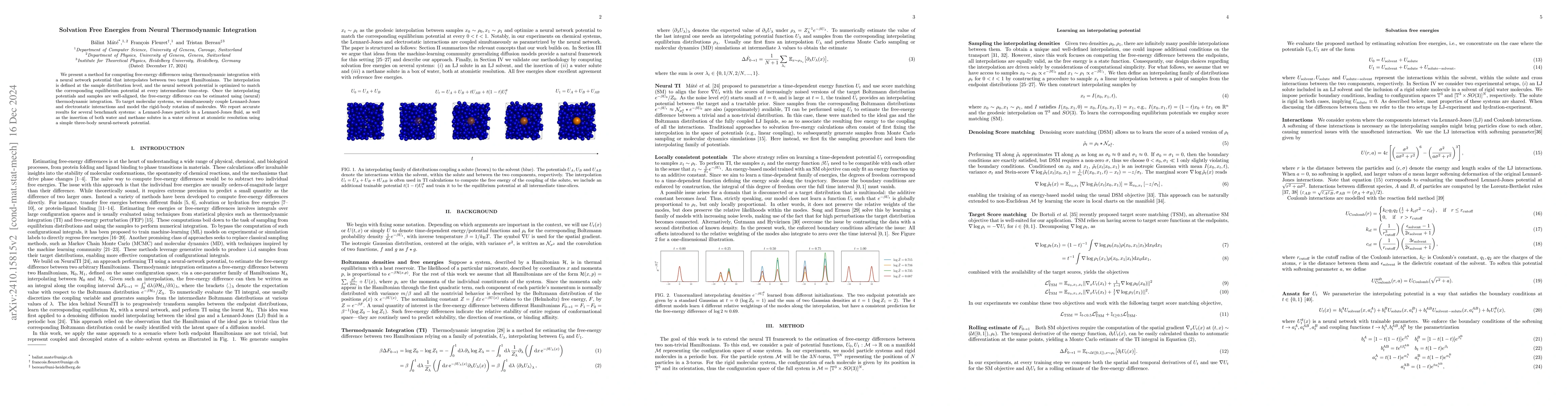 Thumbnail for Solvation Free Energies from Neural Thermodynamic Integration