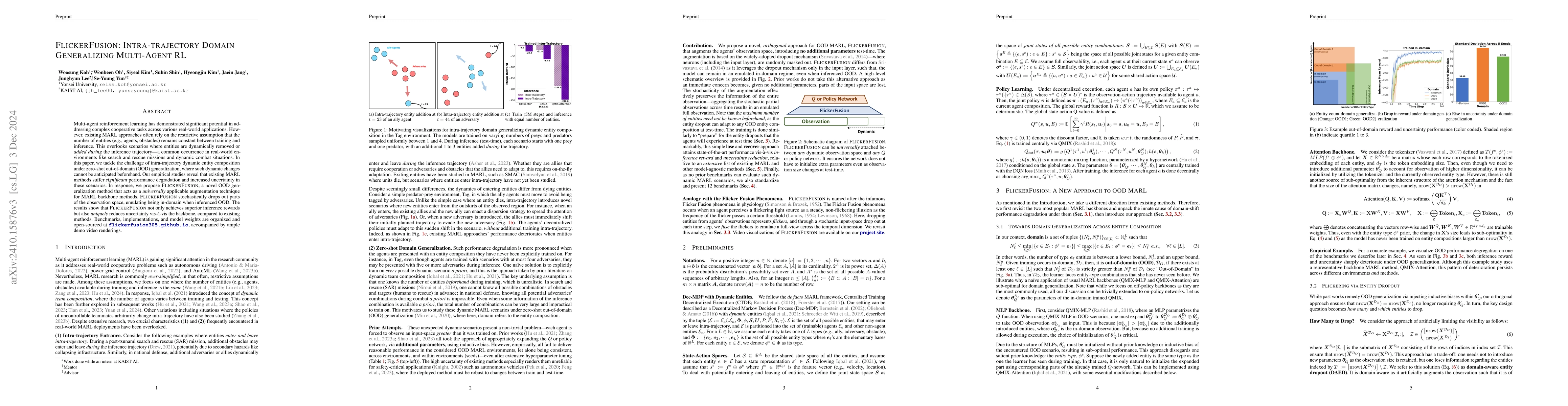 Thumbnail for FlickerFusion: Intra-trajectory Domain Generalizing Multi-Agent RL