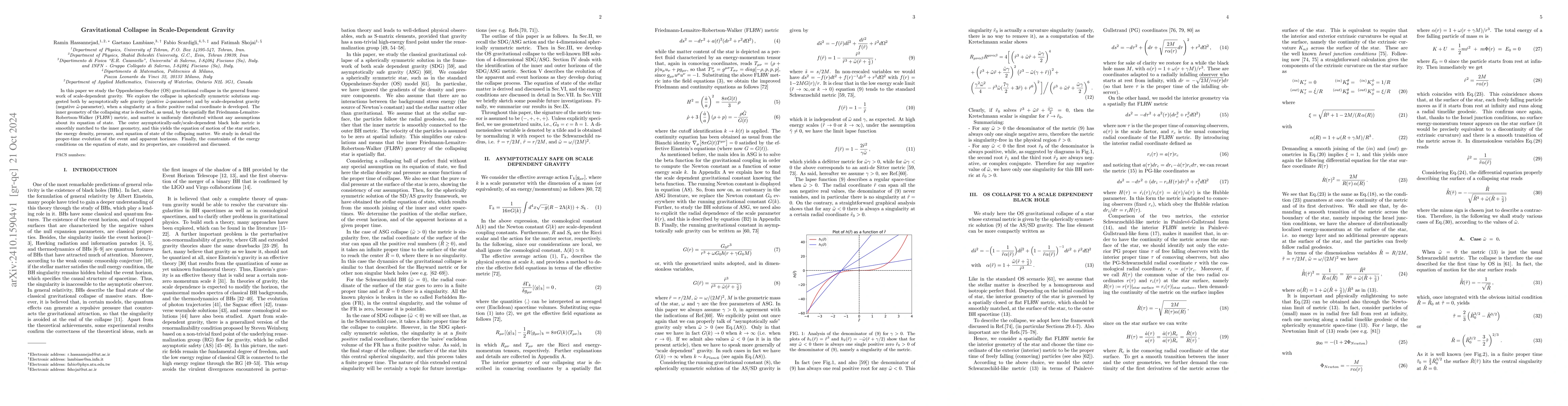 Thumbnail for Gravitational Collapse in Scale-Dependent Gravity