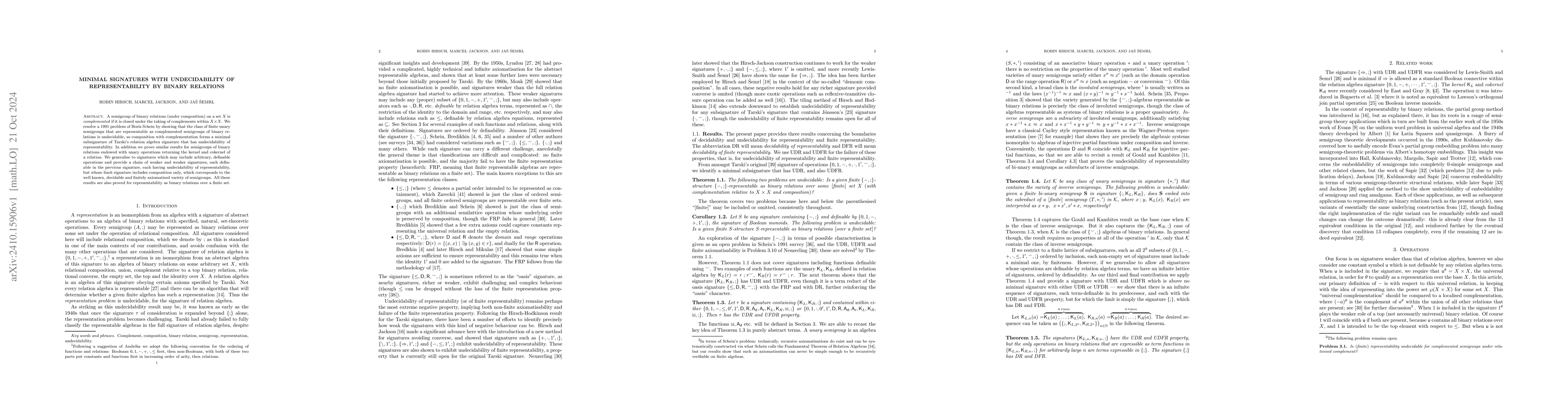 Thumbnail for Minimal signatures with undecidability of representability by binary
  relations