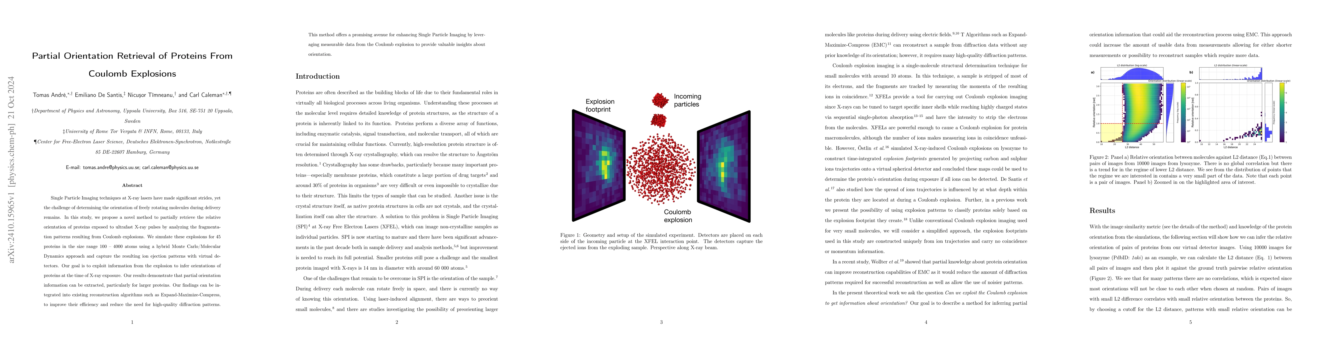 Thumbnail for Partial Orientation Retrieval of Proteins From Coulomb Explosions