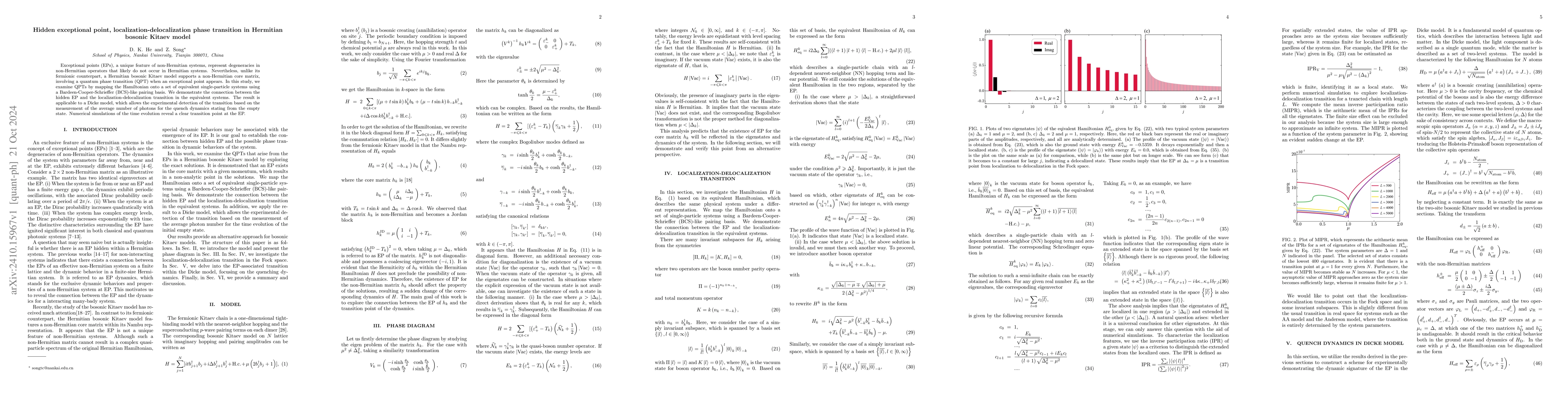 Thumbnail for Hidden exceptional point, localization-delocalization phase transition
  in Hermitian bosonic Kitaev model