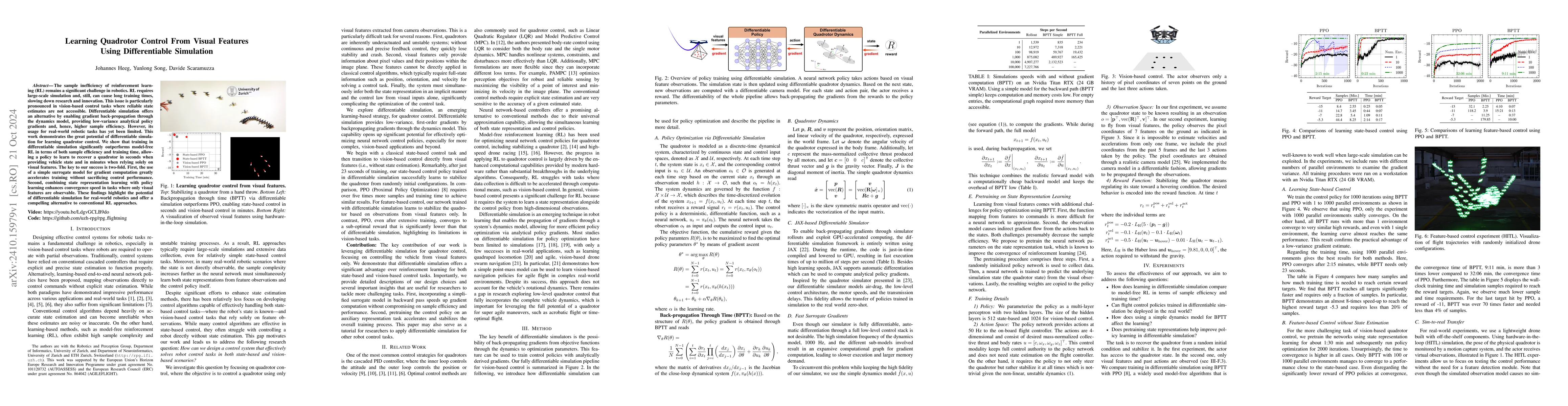 Thumbnail for Learning Quadrotor Control From Visual Features Using Differentiable
  Simulation