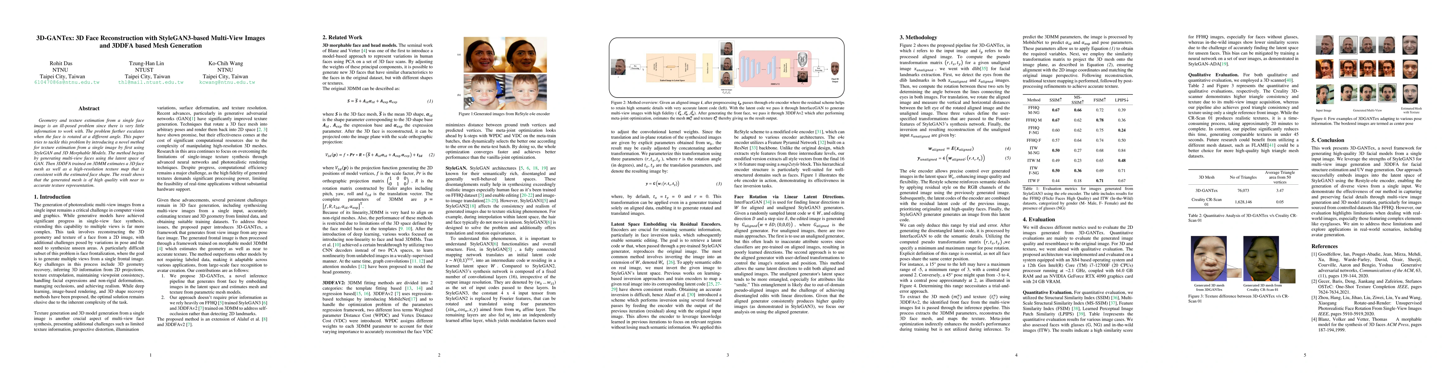 Thumbnail for 3D-GANTex: 3D Face Reconstruction with StyleGAN3-based Multi-View Images
  and 3DDFA based Mesh Generation