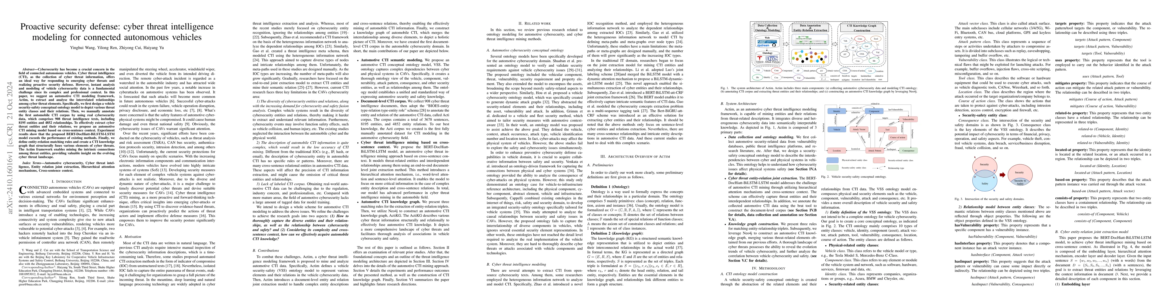 Thumbnail for Proactive security defense: cyber threat intelligence modeling for
  connected autonomous vehicles