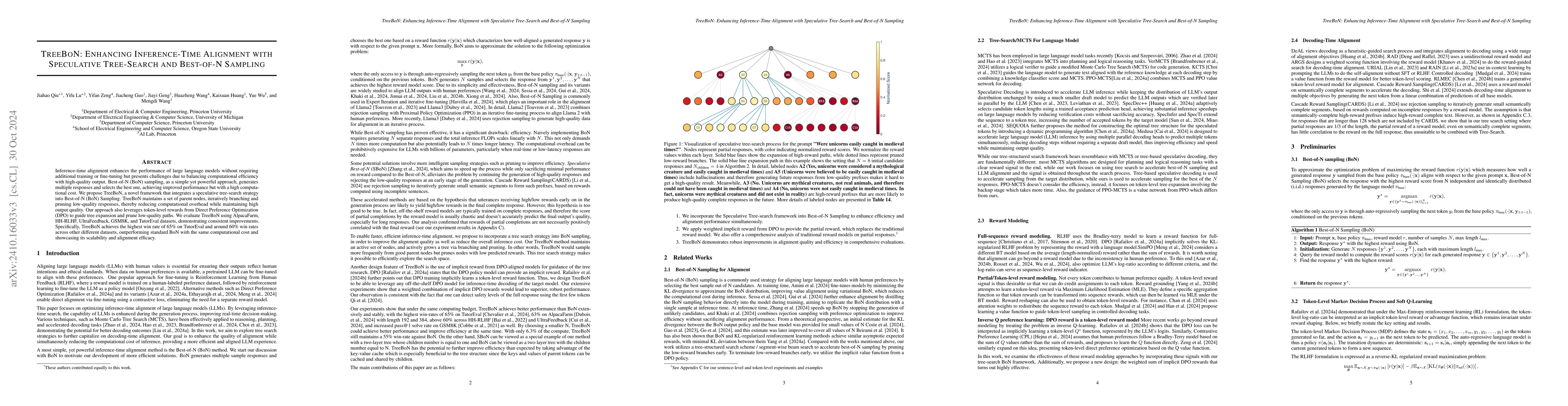 Thumbnail for TreeBoN: Enhancing Inference-Time Alignment with Speculative Tree-Search
  and Best-of-N Sampling