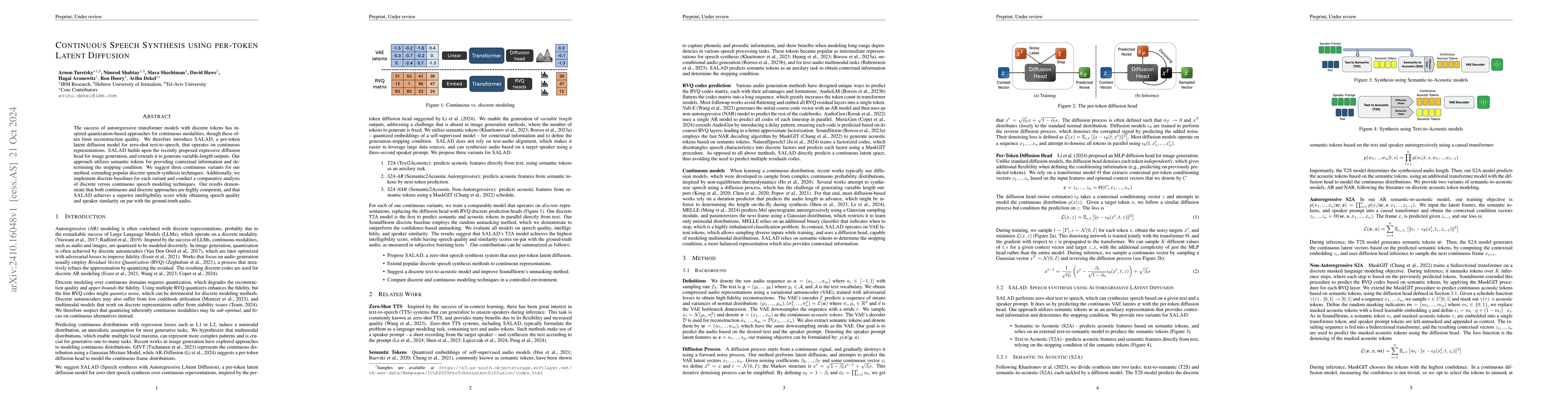 Thumbnail for Continuous Speech Synthesis using per-token Latent Diffusion