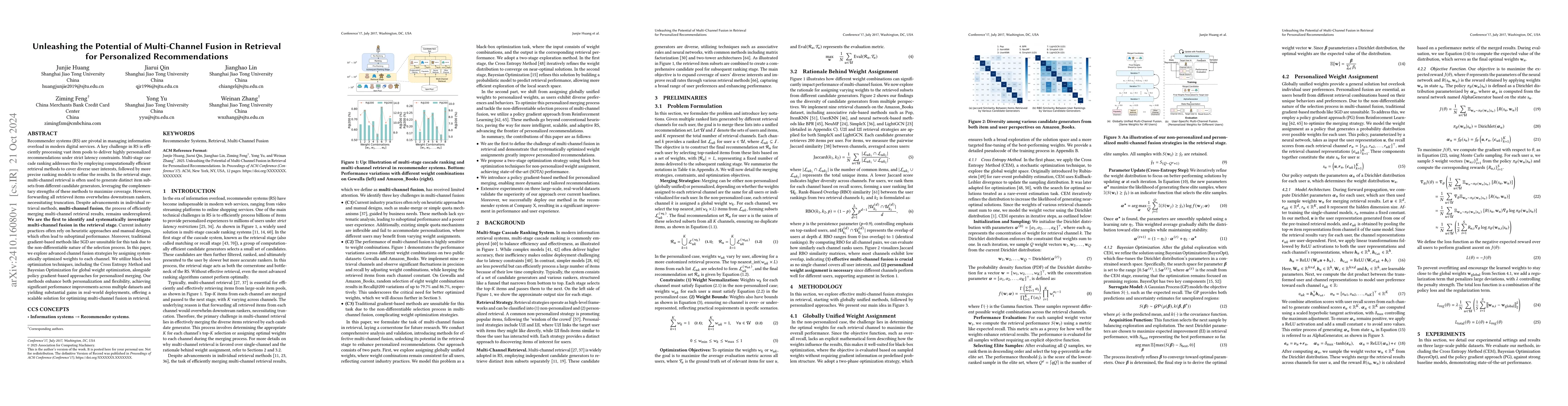 Thumbnail for Unleashing the Potential of Multi-Channel Fusion in Retrieval for
  Personalized Recommendations