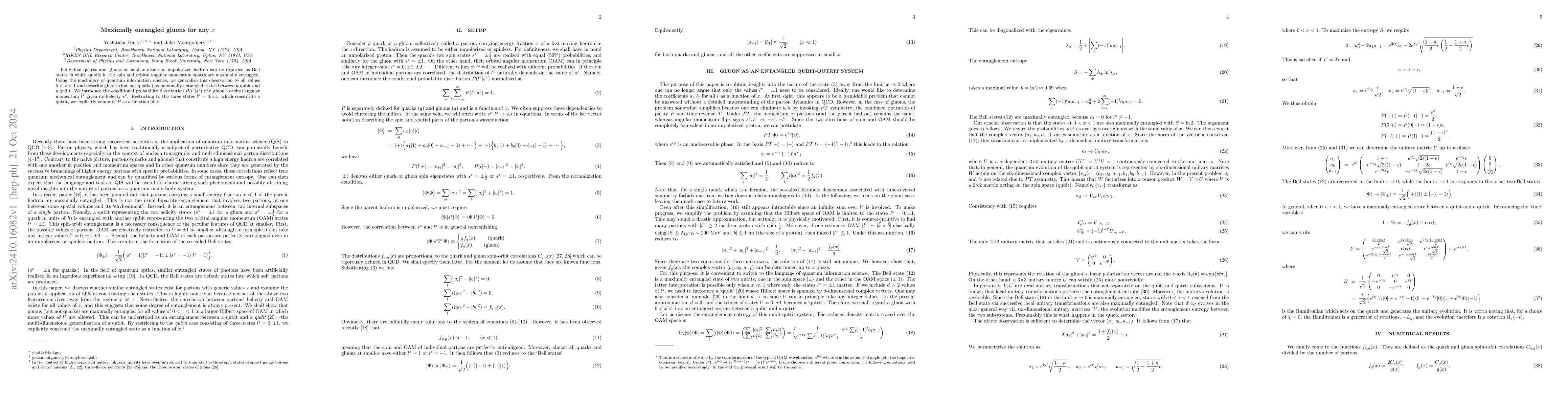 Thumbnail for Maximally entangled gluons for any $x$