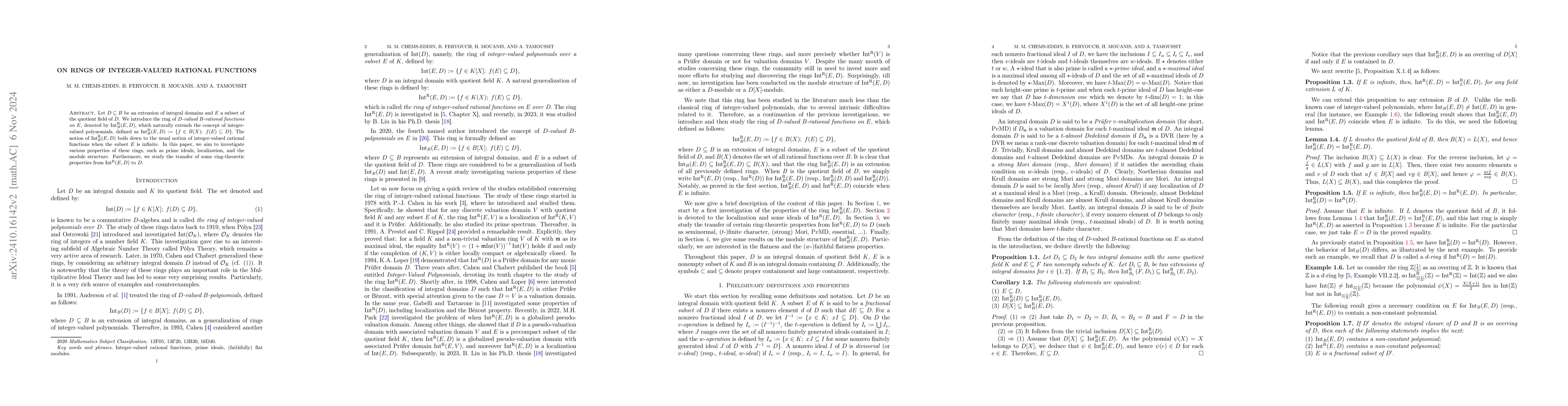 Thumbnail for On rings of integer-valued rational functions