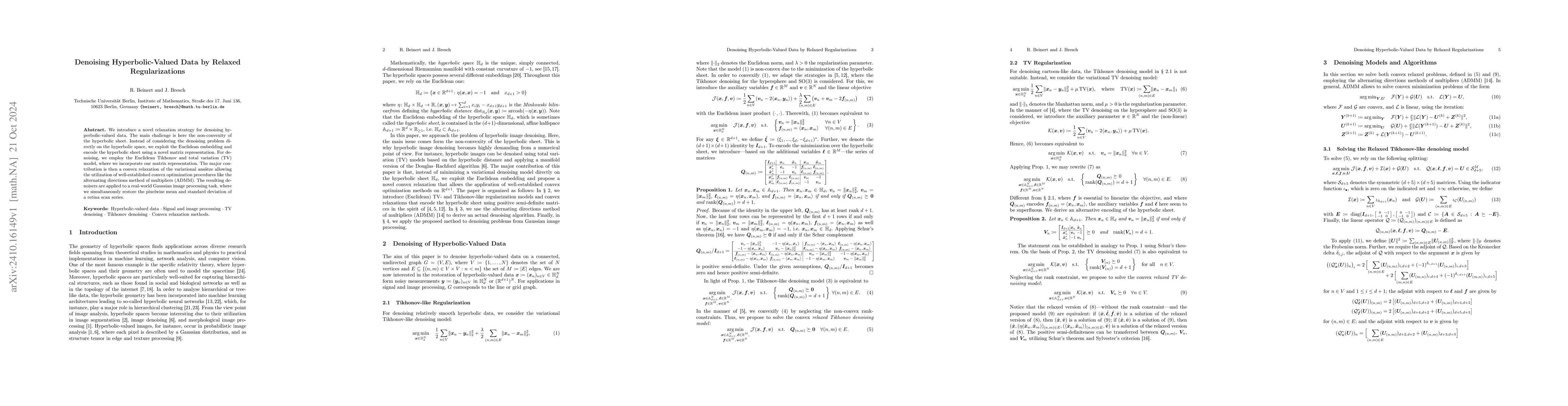 Thumbnail for Denoising Hyperbolic-Valued Data by Relaxed Regularizations