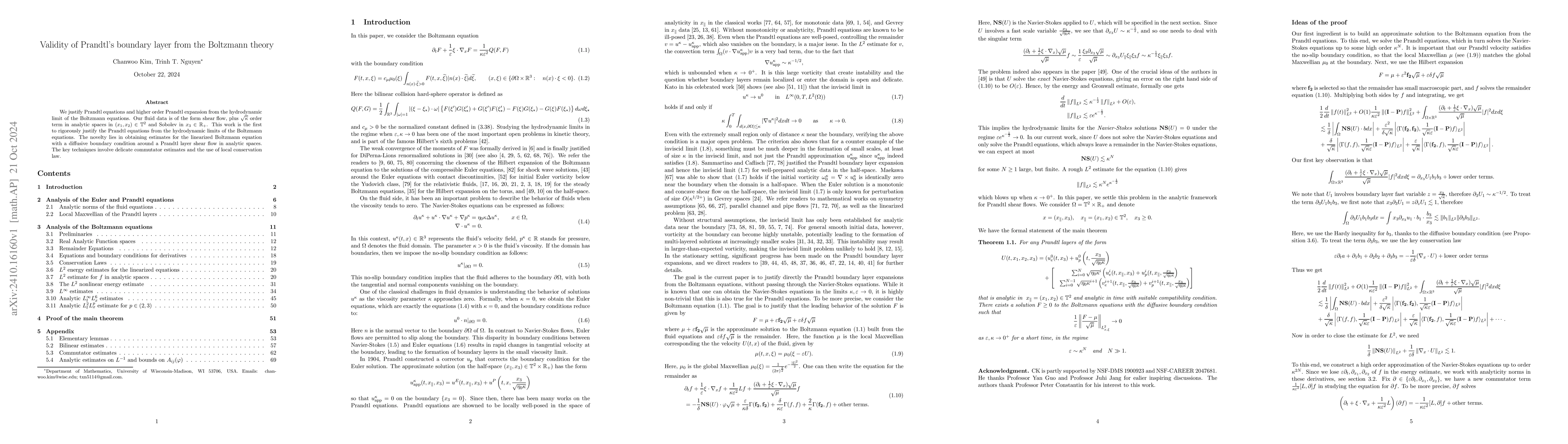 Thumbnail for Validity of Prandtl's boundary layer from the Boltzmann theory