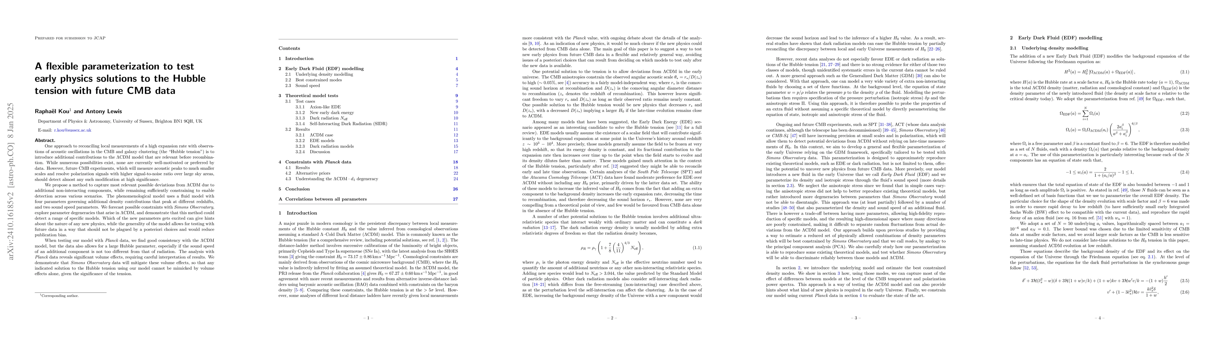 Thumbnail for Testing early physics solutions to the Hubble tension with CMB data