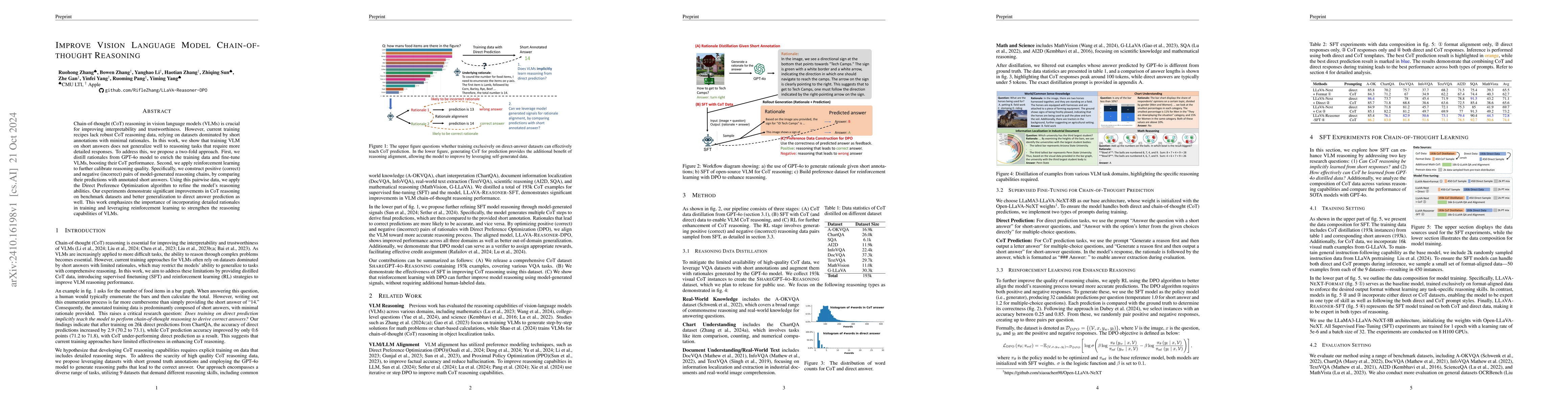 Thumbnail for Improve Vision Language Model Chain-of-thought Reasoning