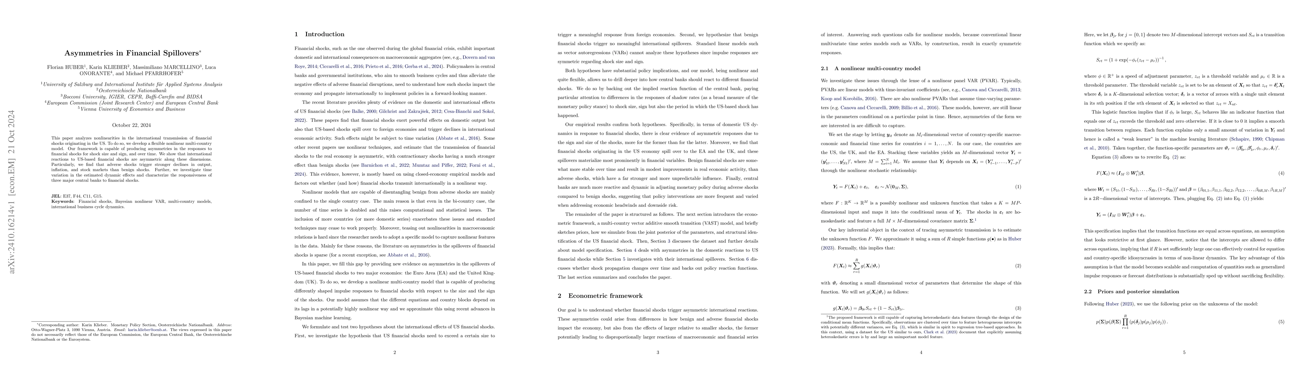 Thumbnail for Asymmetries in Financial Spillovers
