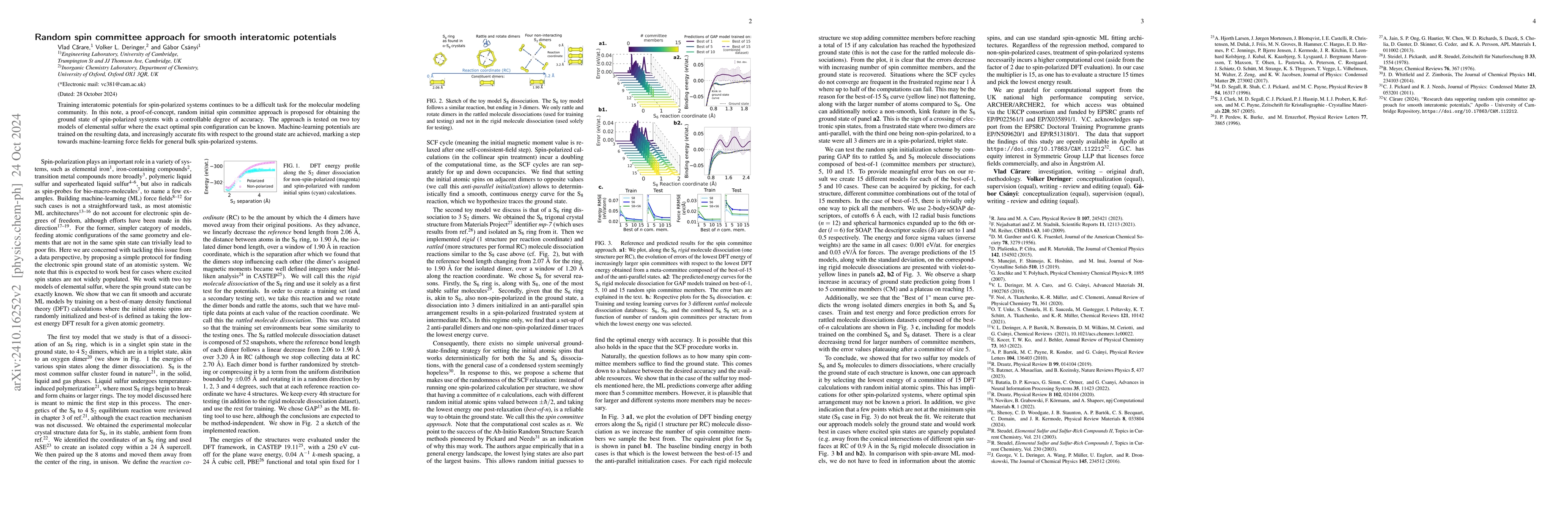 Thumbnail for Random Spin Committee Approach For Smooth Interatomic Potentials