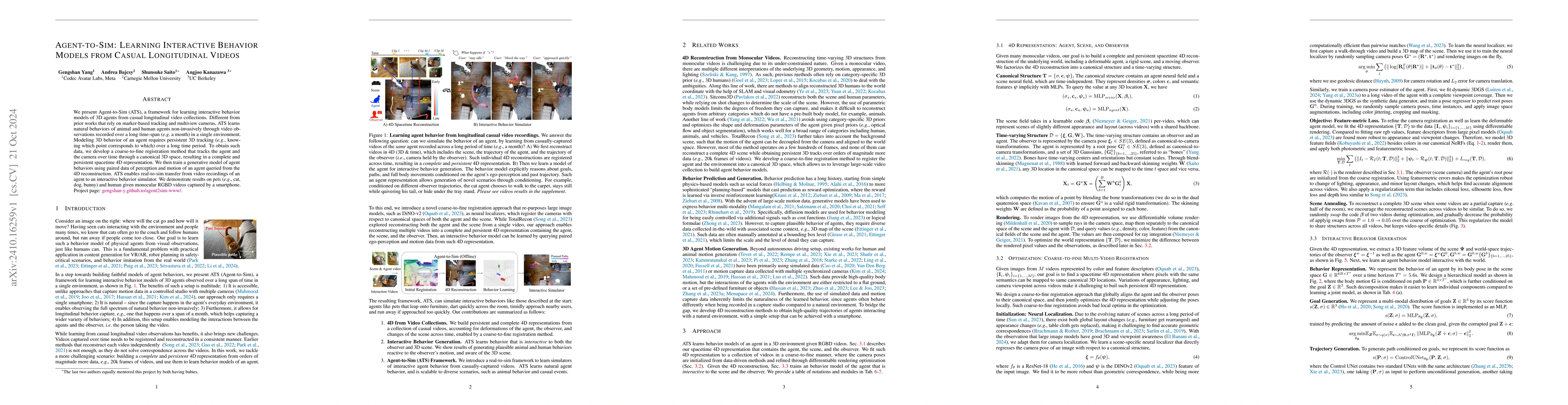 Thumbnail for Agent-to-Sim: Learning Interactive Behavior Models from Casual
  Longitudinal Videos