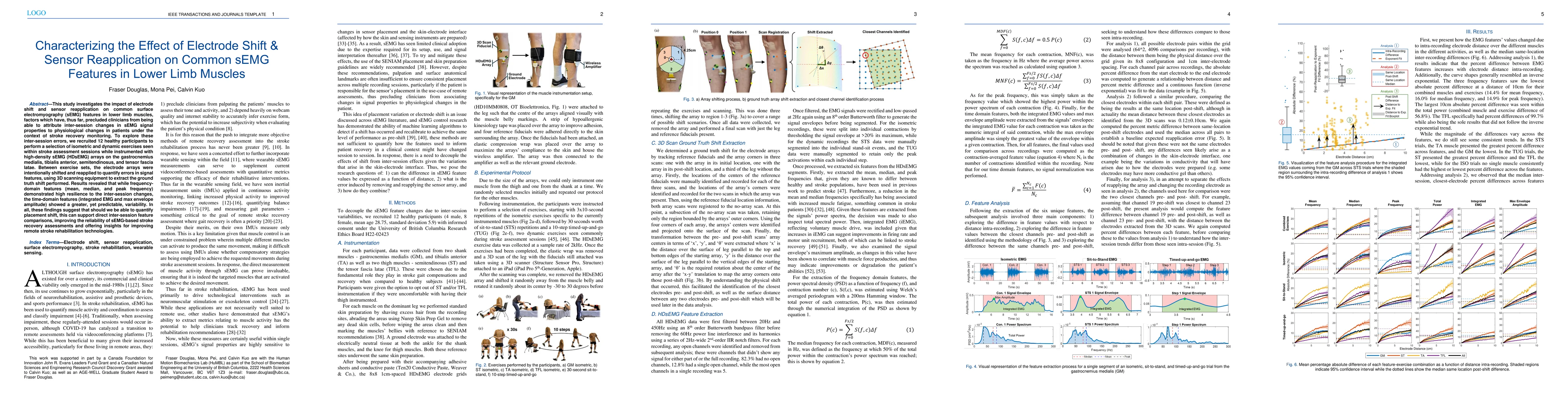 Thumbnail for Characterizing the Effect of Electrode Shift & Sensor Reapplication on
  Common sEMG Features in Lower Limb Muscles