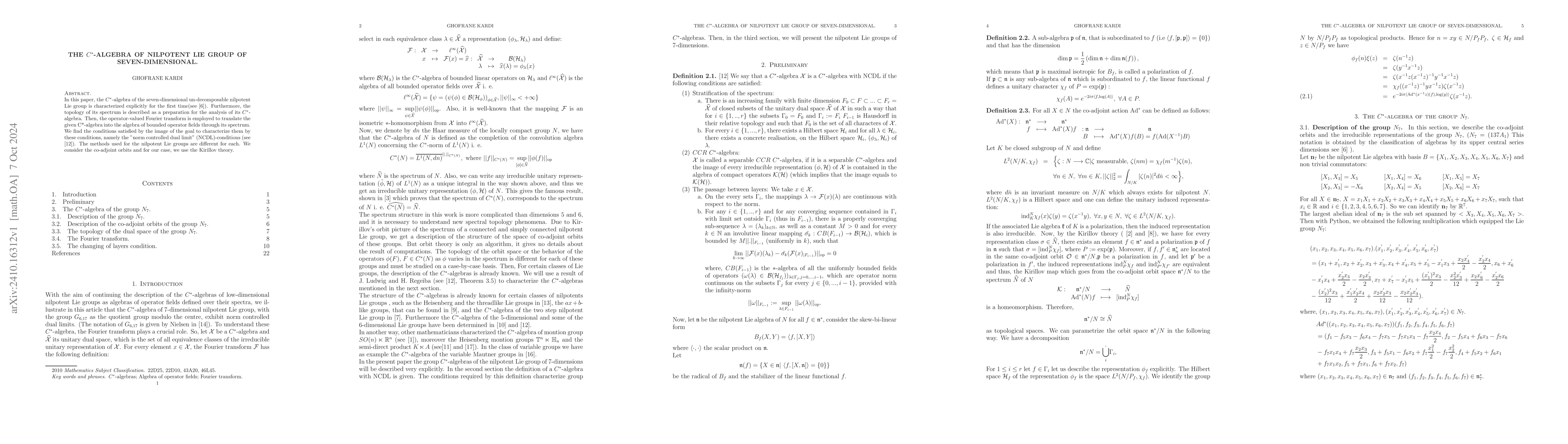 Thumbnail for The $C^*$-algebra of the group $N_{7}.$