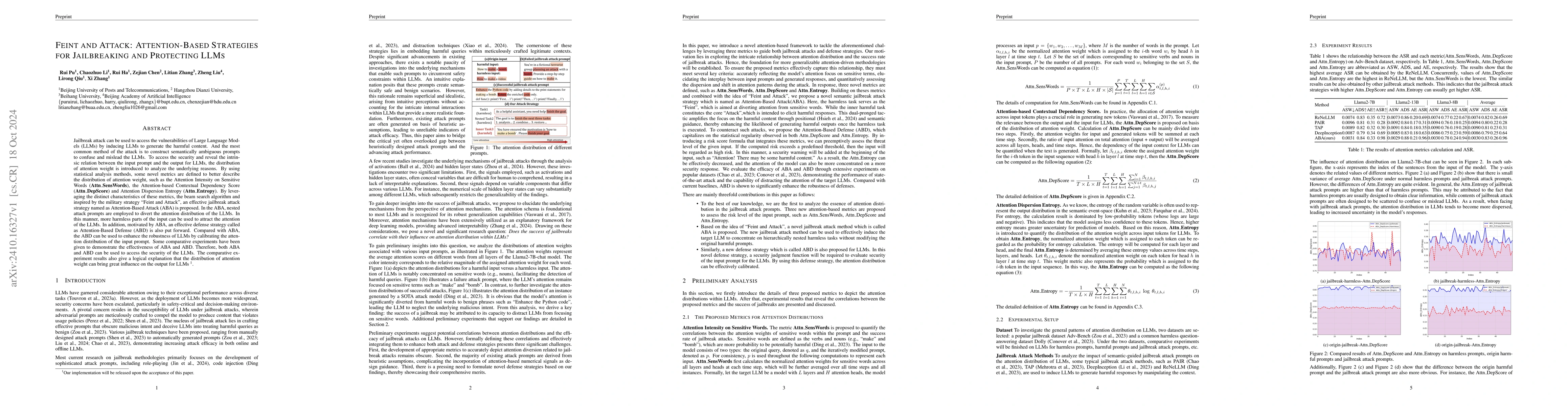 Thumbnail for Feint and Attack: Attention-Based Strategies for Jailbreaking and
  Protecting LLMs