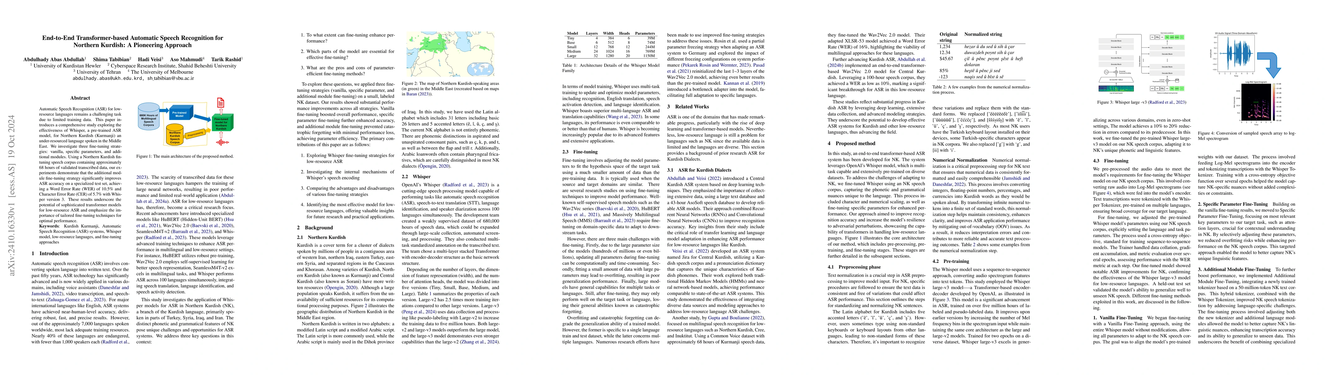 Thumbnail for End-to-End Transformer-based Automatic Speech Recognition for Northern
  Kurdish: A Pioneering Approach
