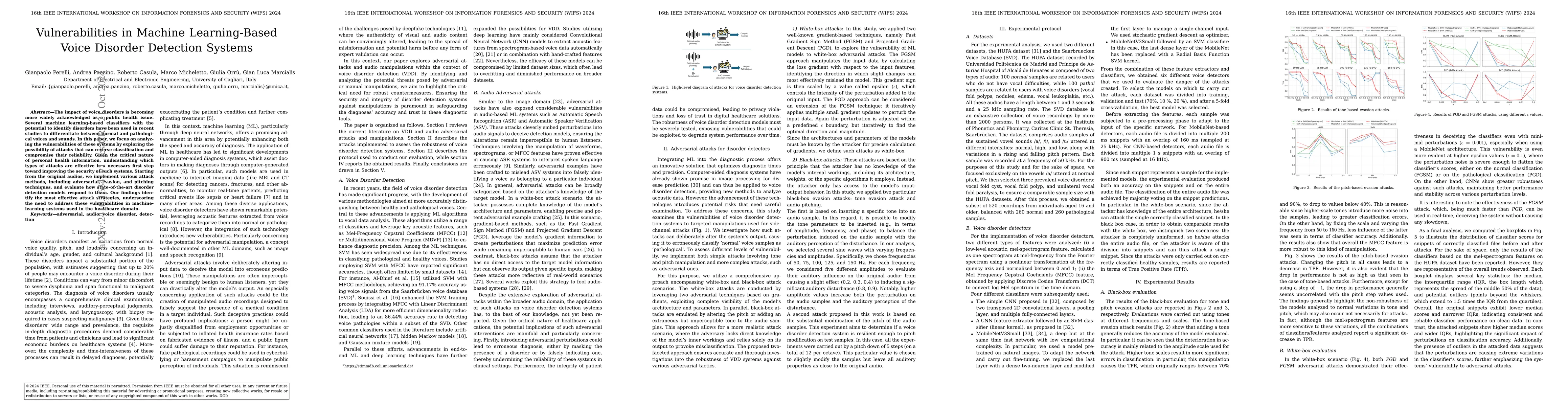 Thumbnail for Vulnerabilities in Machine Learning-Based Voice Disorder Detection
  Systems