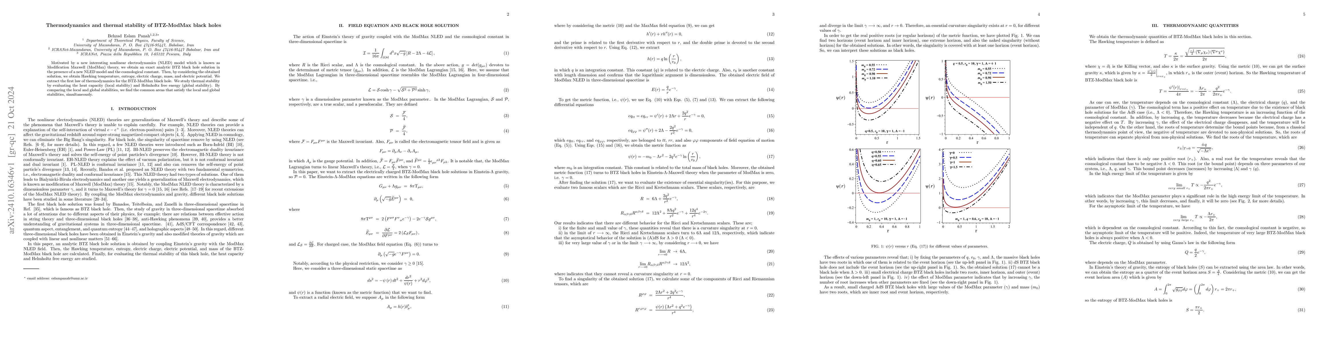 Thumbnail for Thermodynamics and thermal stability of BTZ-ModMax black holes