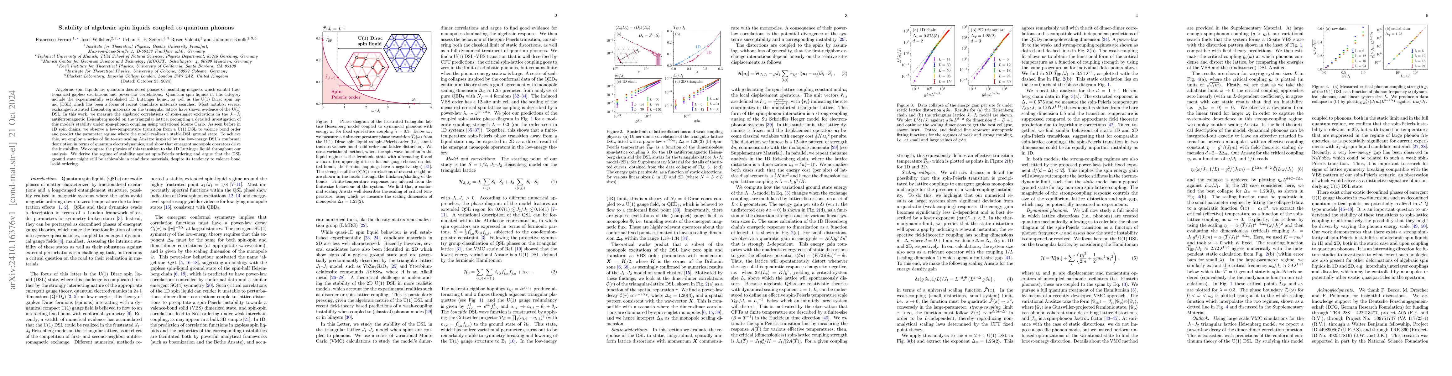 Thumbnail for Stability of algebraic spin liquids coupled to quantum phonons