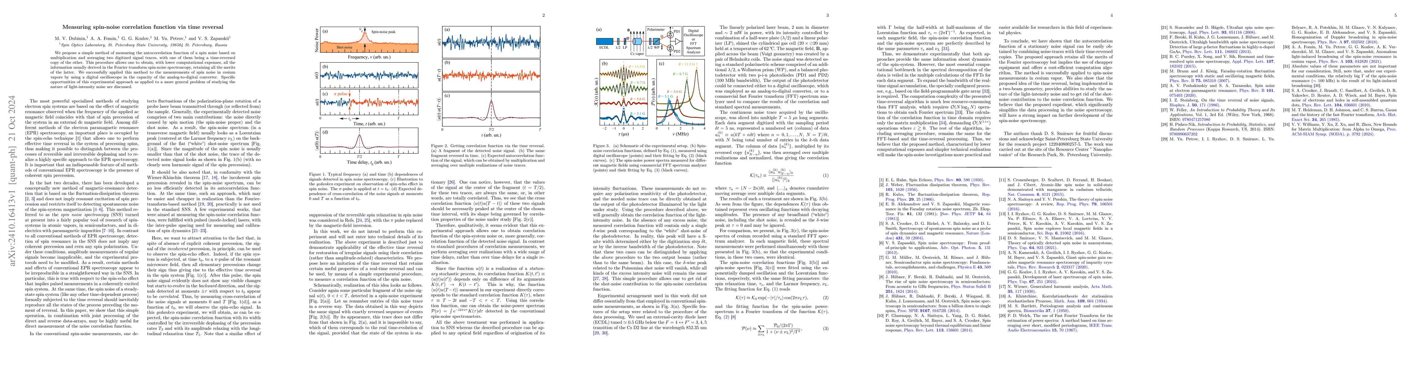 Thumbnail for Measuring spin-noise correlation function via time reversal