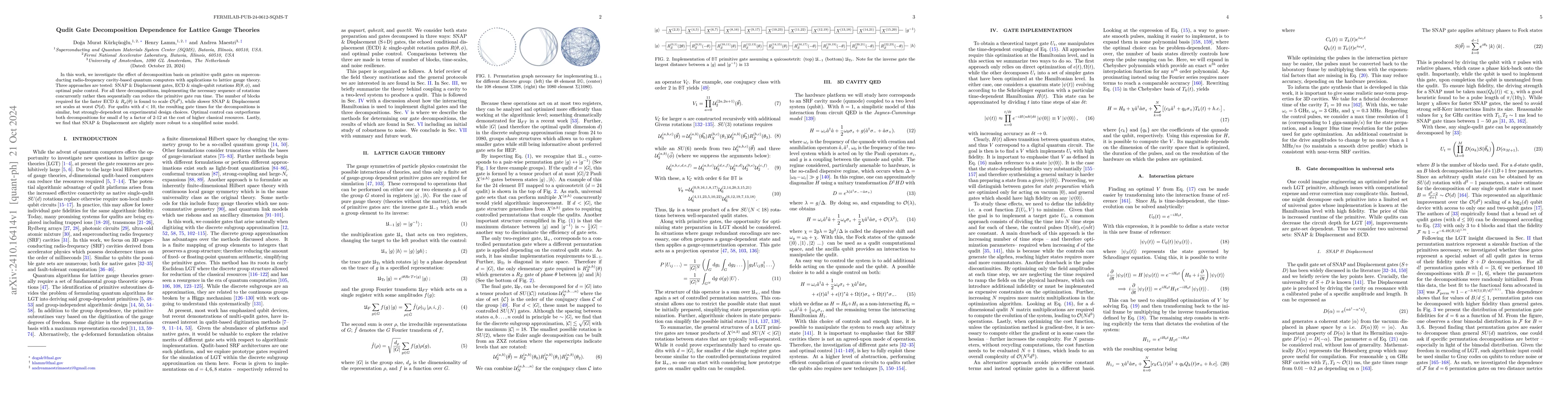 Thumbnail for Qudit Gate Decomposition Dependence for Lattice Gauge Theories