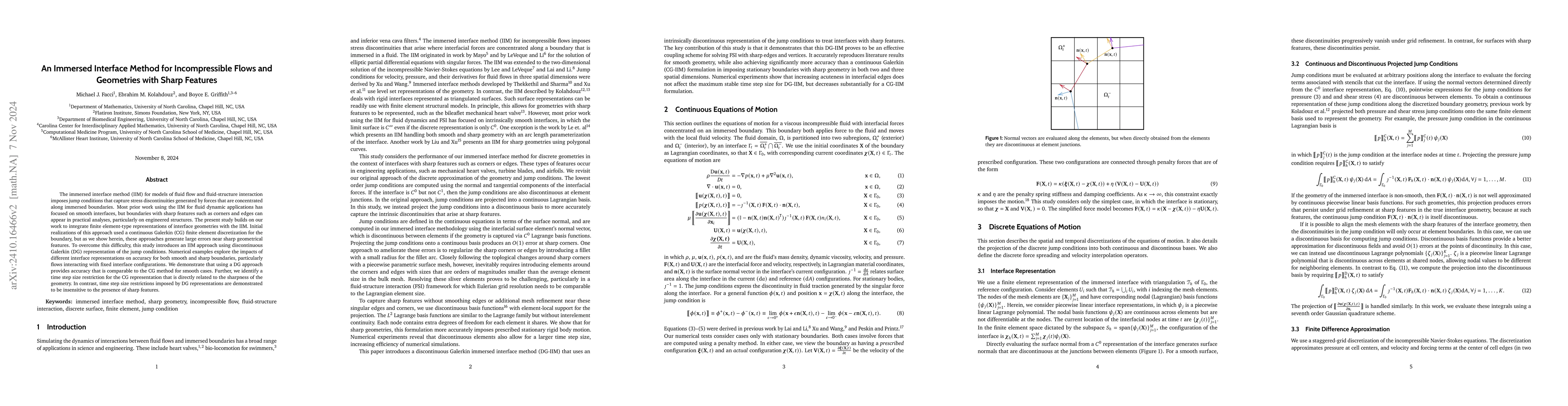 Thumbnail for An Immersed Interface Method for Incompressible Flows and Geometries
  with Sharp Features