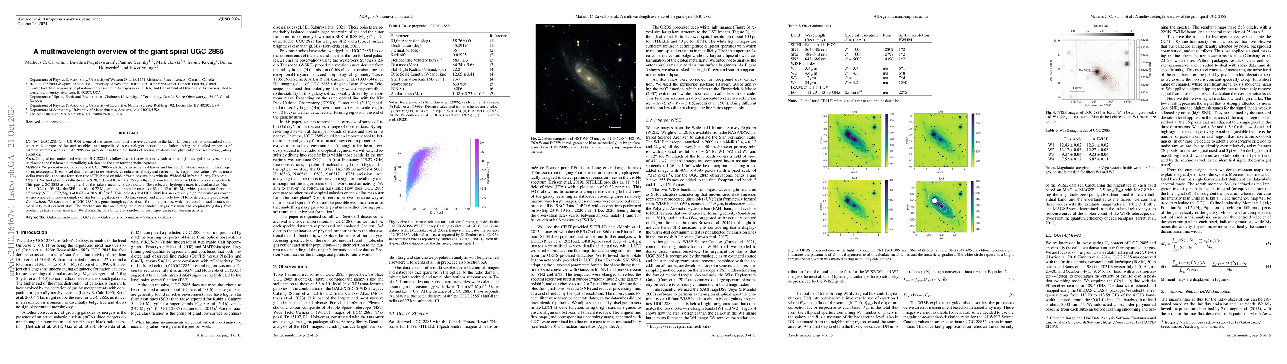 Thumbnail for A multiwavelength overview of the giant spiral UGC 2885