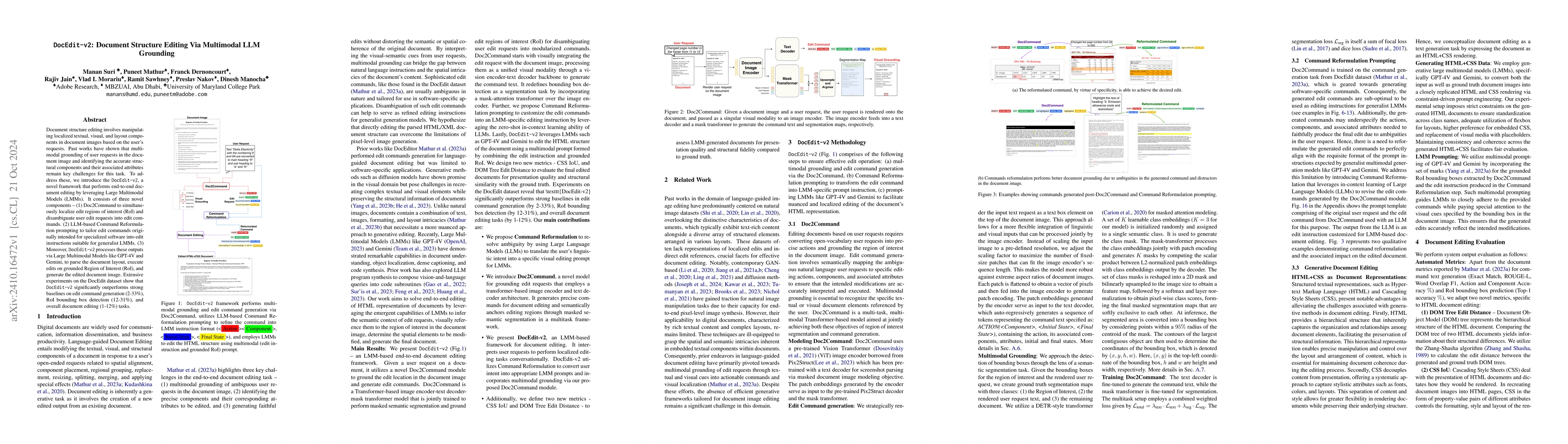 Thumbnail for DocEdit-v2: Document Structure Editing Via Multimodal LLM Grounding