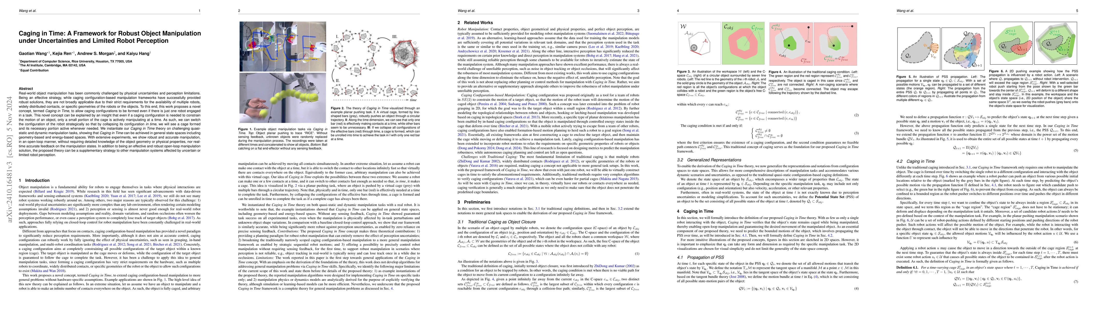 Thumbnail for Caging in Time: A Framework for Robust Object Manipulation under
  Uncertainties and Limited Robot Perception