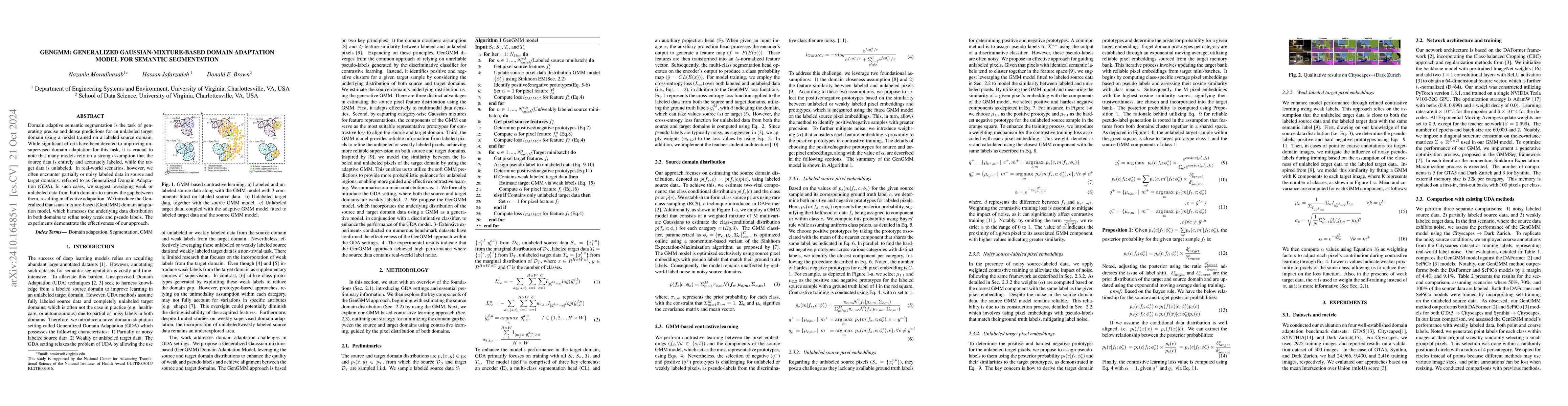 Thumbnail for GenGMM: Generalized Gaussian-Mixture-based Domain Adaptation Model for
  Semantic Segmentation
