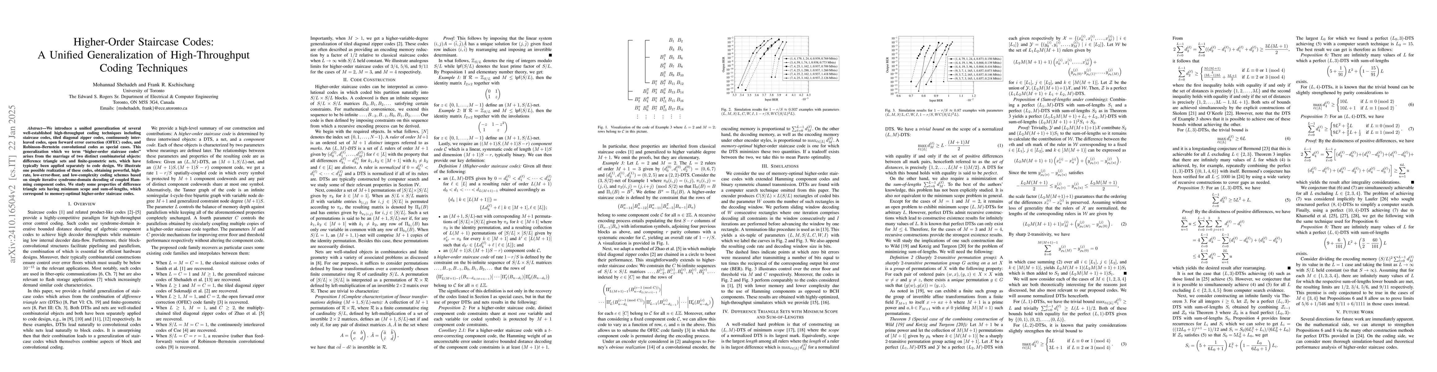 Thumbnail for Higher-Order Staircase Codes: A Unified Generalization of
  High-Throughput Coding Techniques