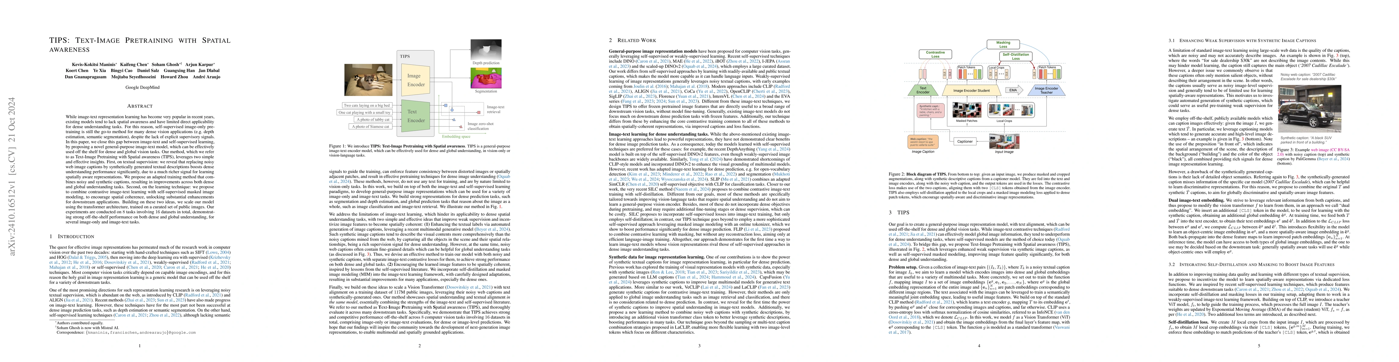 Thumbnail for TIPS: Text-Image Pretraining with Spatial Awareness