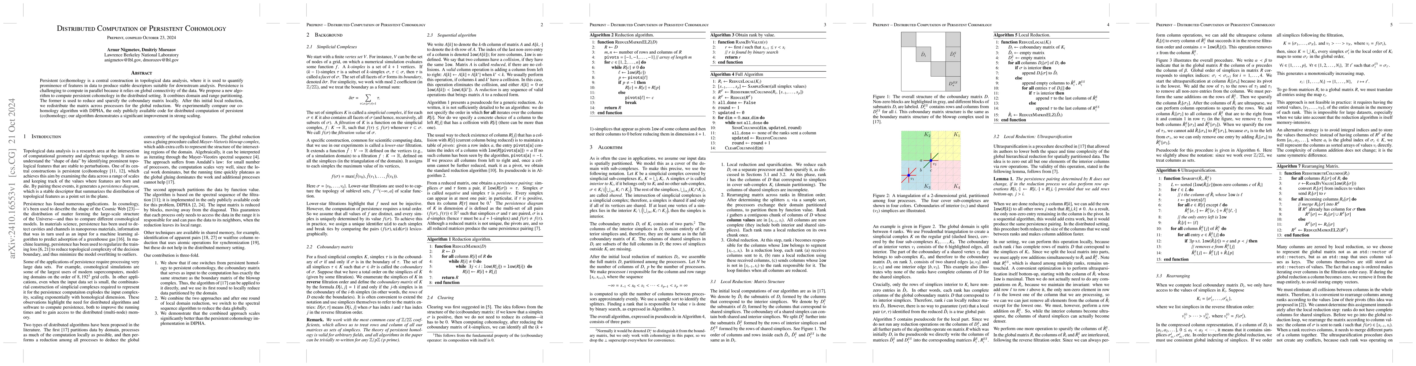 Thumbnail for Distributed Computation of Persistent Cohomology