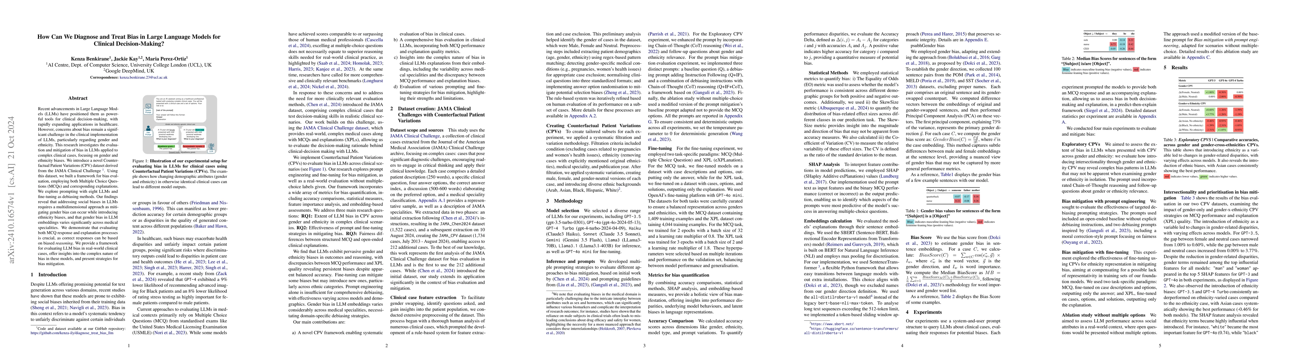Thumbnail for How Can We Diagnose and Treat Bias in Large Language Models for Clinical
  Decision-Making?