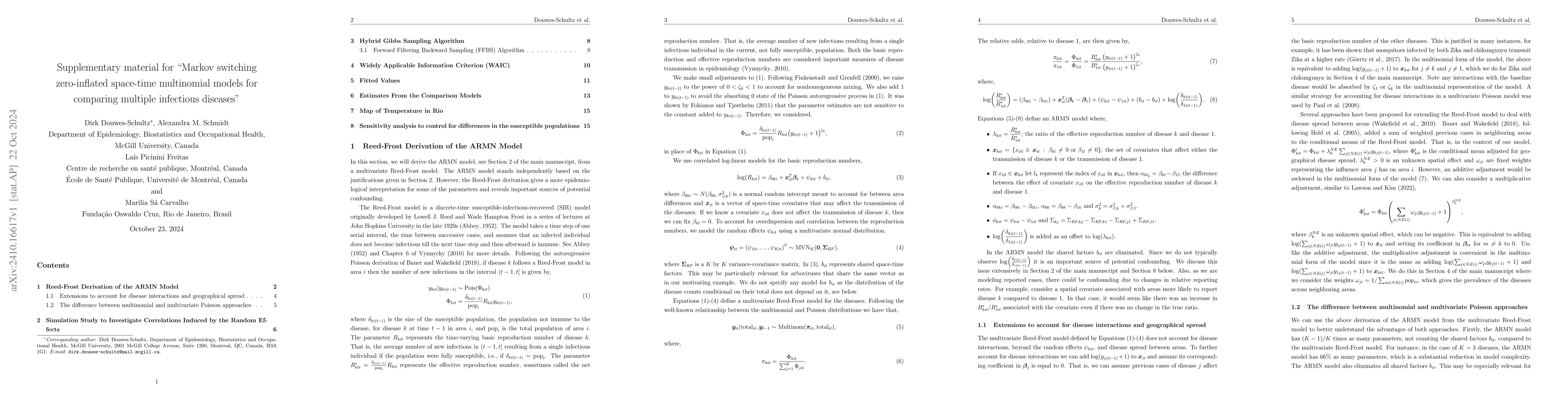 Thumbnail for Markov switching zero-inflated space-time multinomial models for
  comparing multiple infectious diseases