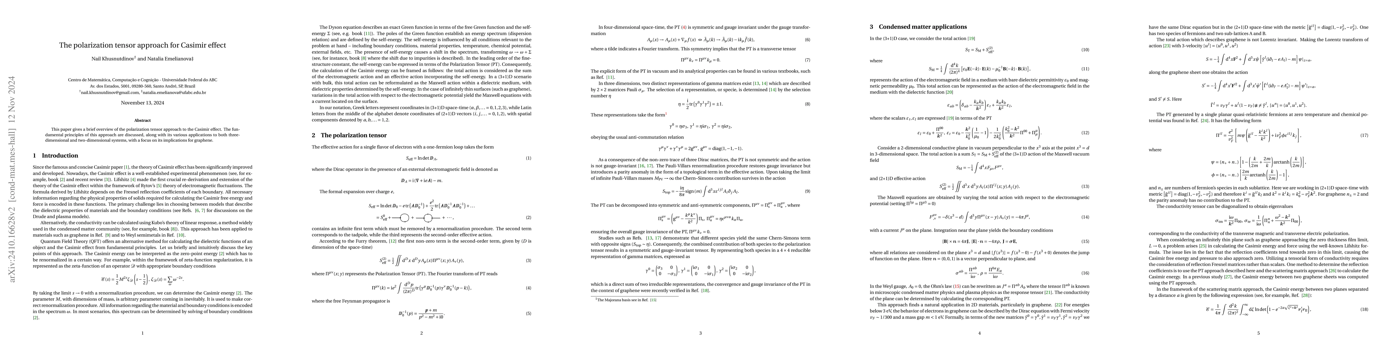 Thumbnail for The polarization tensor approach for Casimir effect