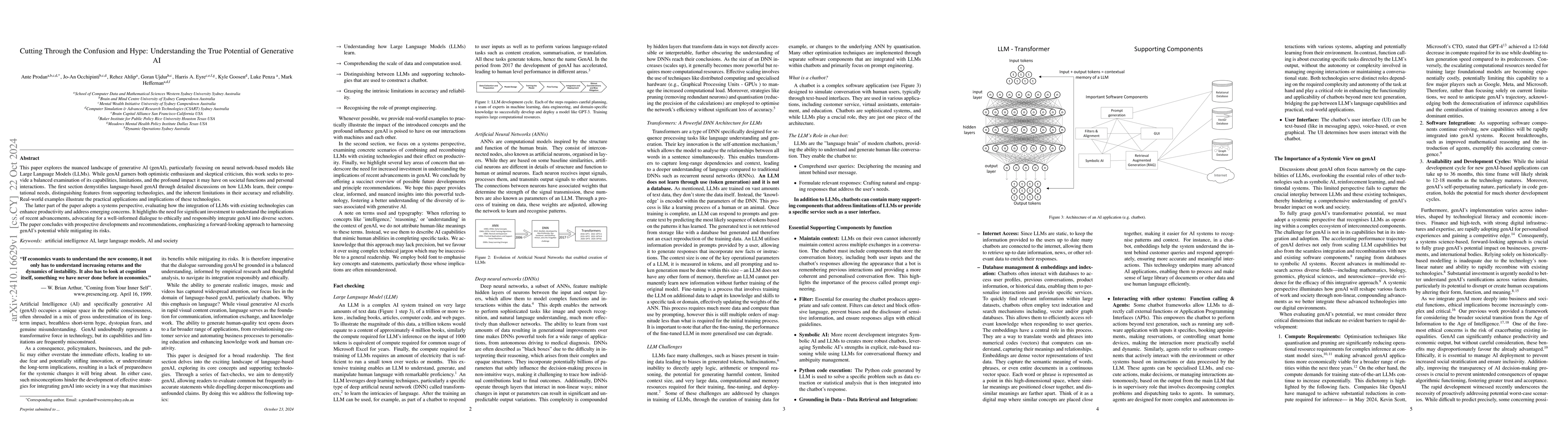 Thumbnail for Cutting Through the Confusion and Hype: Understanding the True Potential
  of Generative AI