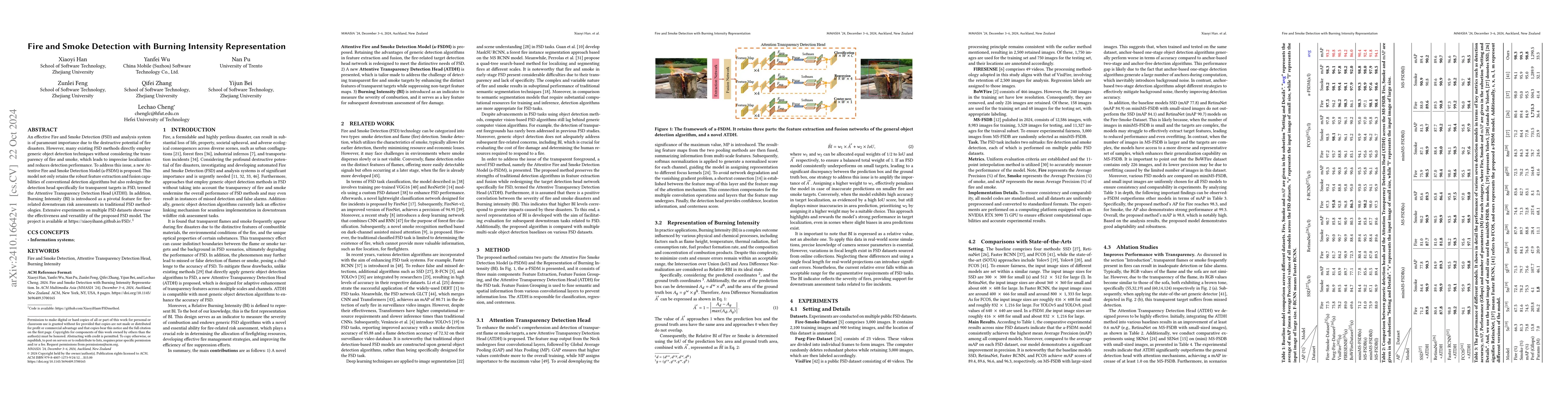 Thumbnail for Fire and Smoke Detection with Burning Intensity Representation