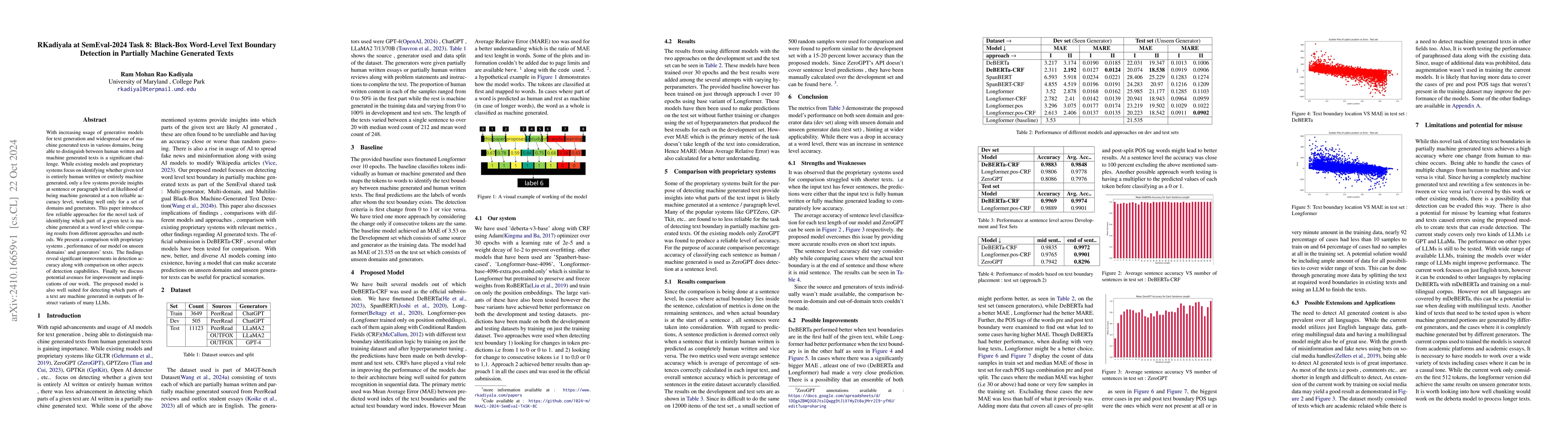 Thumbnail for RKadiyala at SemEval-2024 Task 8: Black-Box Word-Level Text Boundary
  Detection in Partially Machine Generated Texts