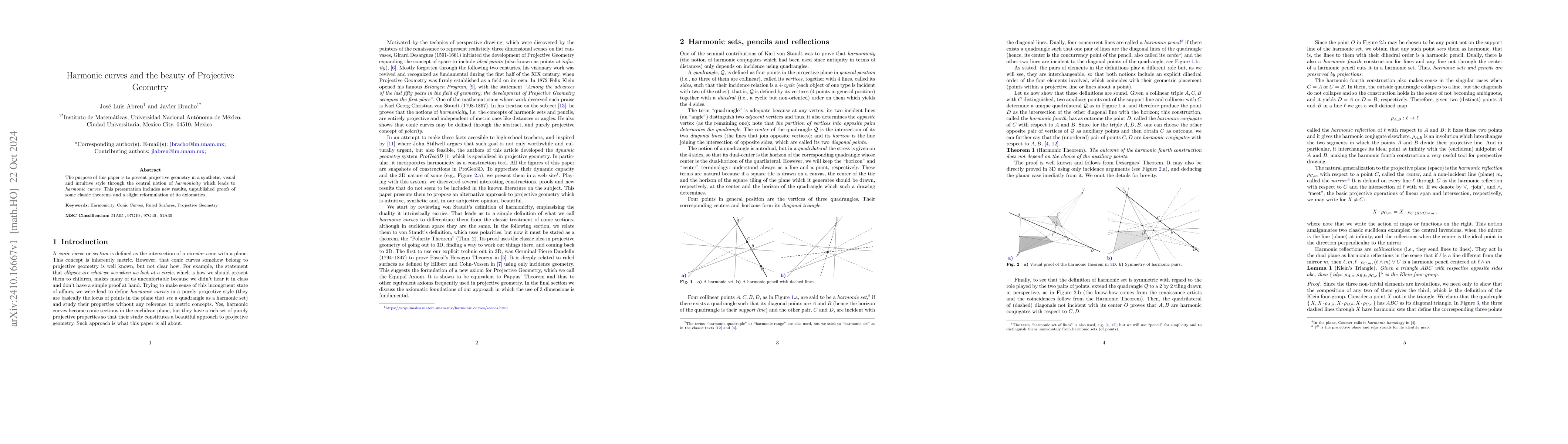 Thumbnail for Harmonic curves and the beauty of Projective Geometry