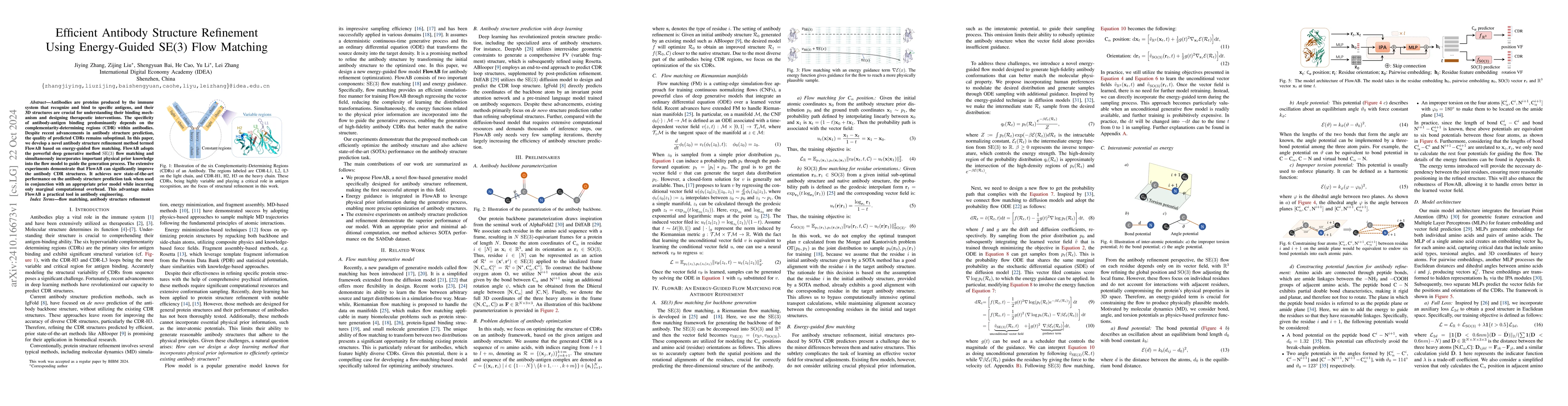 Thumbnail for Efficient Antibody Structure Refinement Using Energy-Guided SE(3) Flow
  Matching